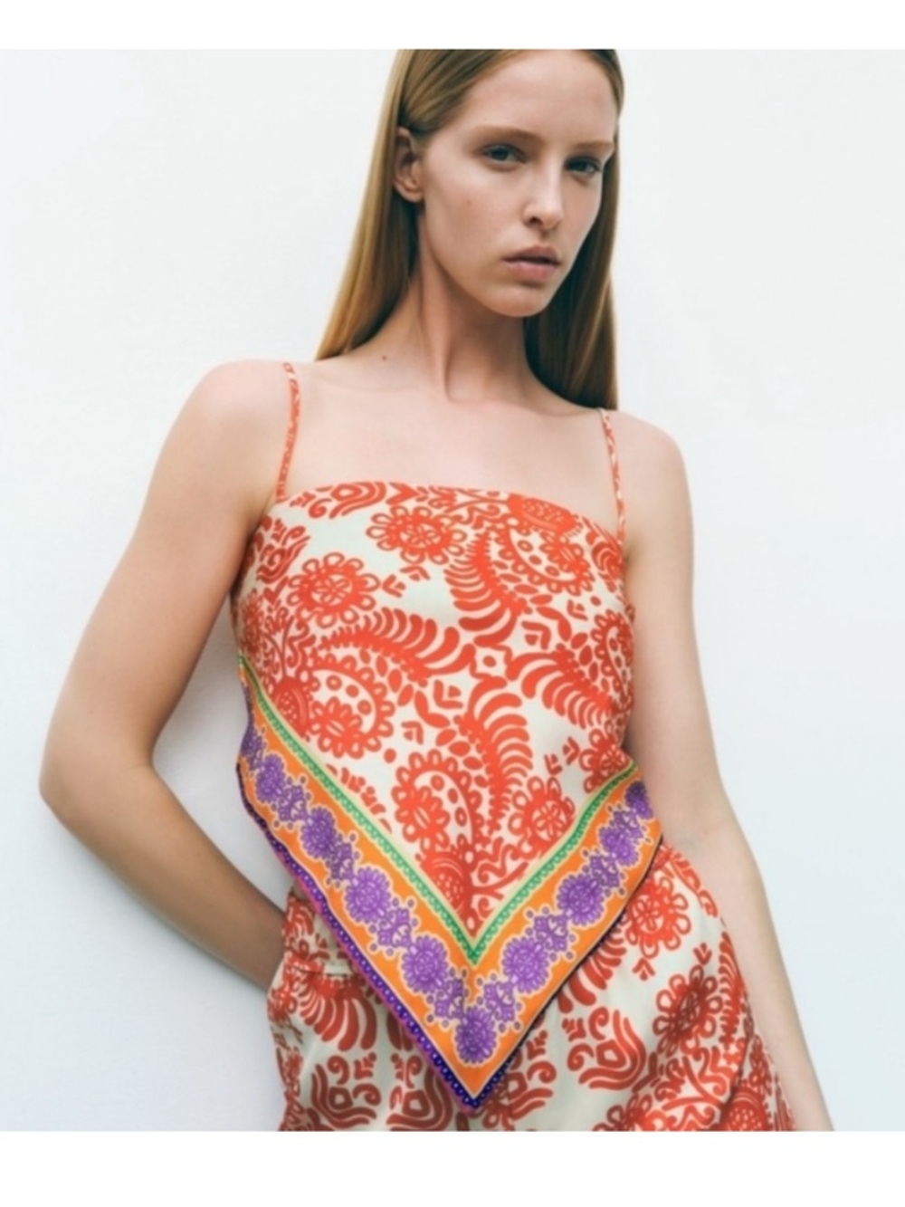 ZARA Bandana-Style Camisole Top